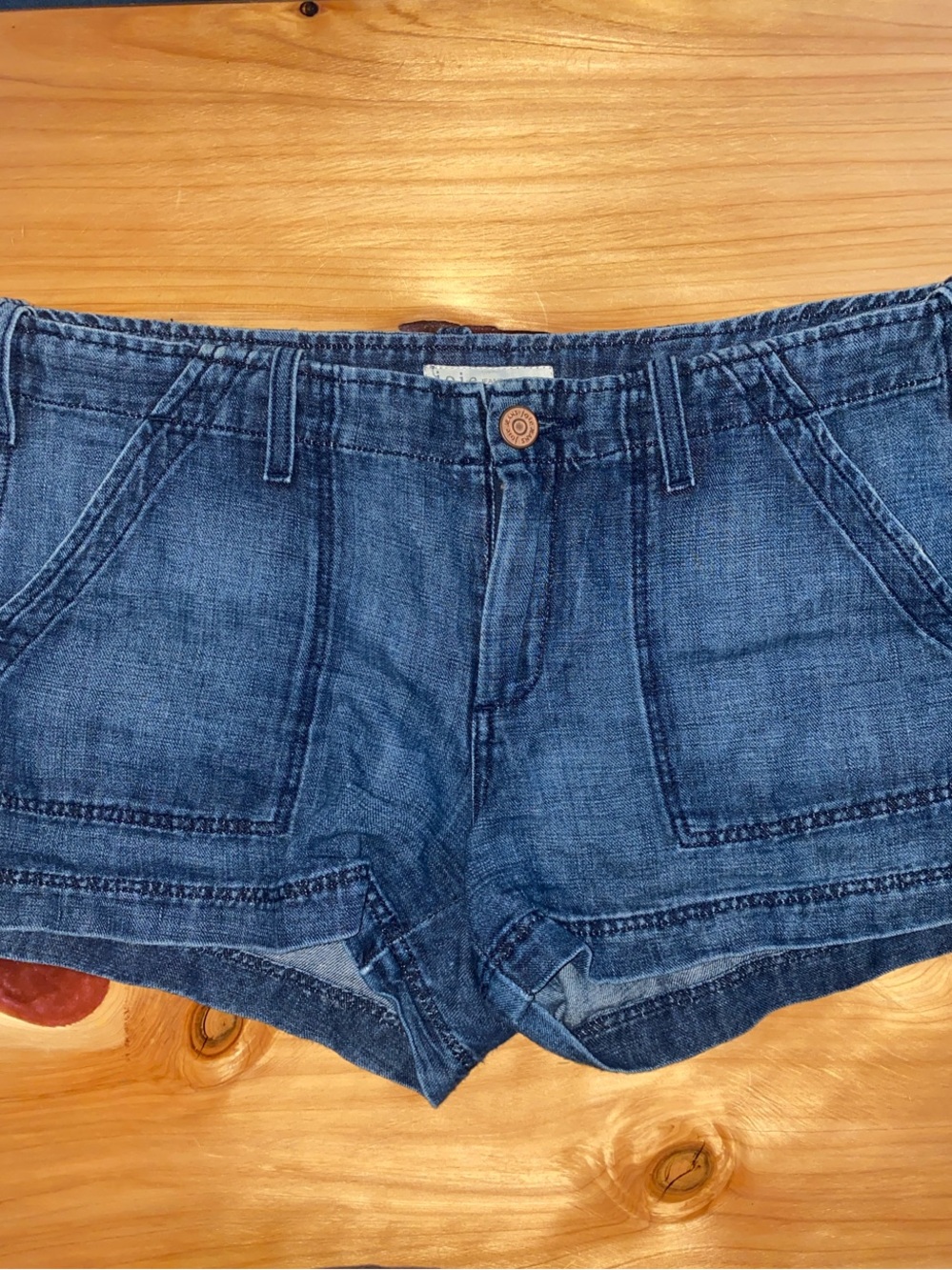 Joie Indigo Denim Low-Rise Short Shorts